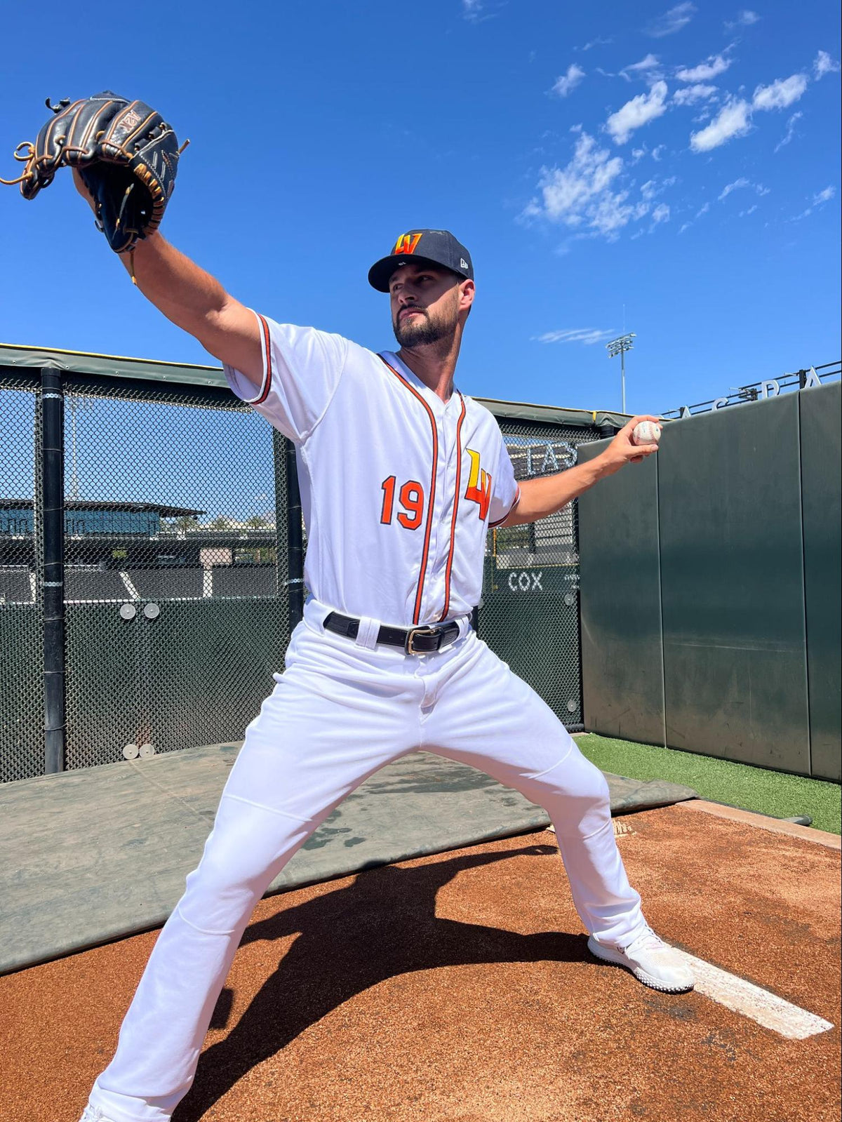 Baseball player wearing the Core Energy belt